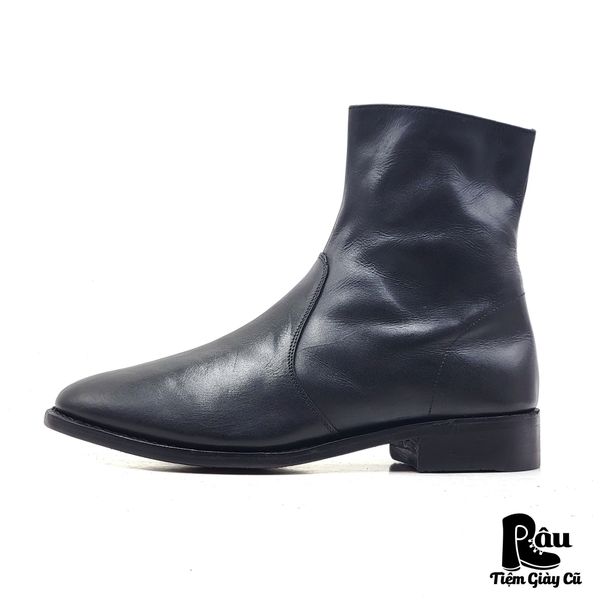  |SIZE 41| BLACK ZIPPER DRESS BOOT Z41-7545 
