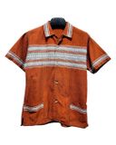  |SIZE M| VINTAGE WOVEN FABRIC BEACH SHIRT AOM-7580 