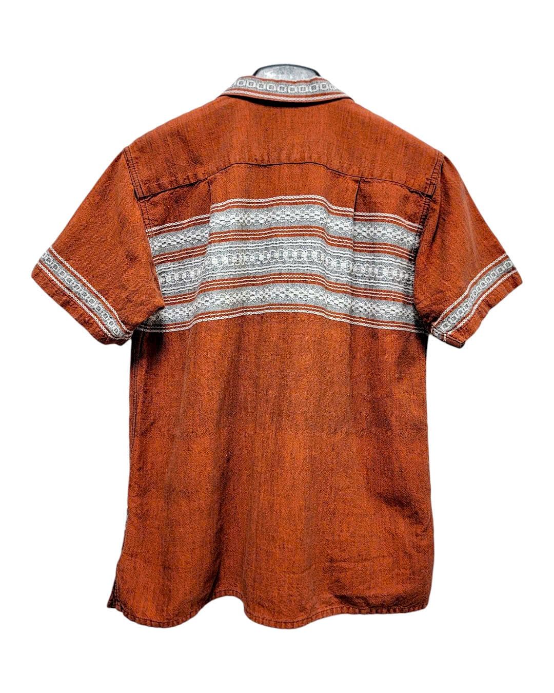  |SIZE M| VINTAGE WOVEN FABRIC BEACH SHIRT AOM-7580 