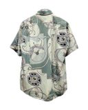  SIZE L| AVANT GRADE ABTRACT PRINTED HAWAIIAN BUTTON UP SHIRT AOL-7581 