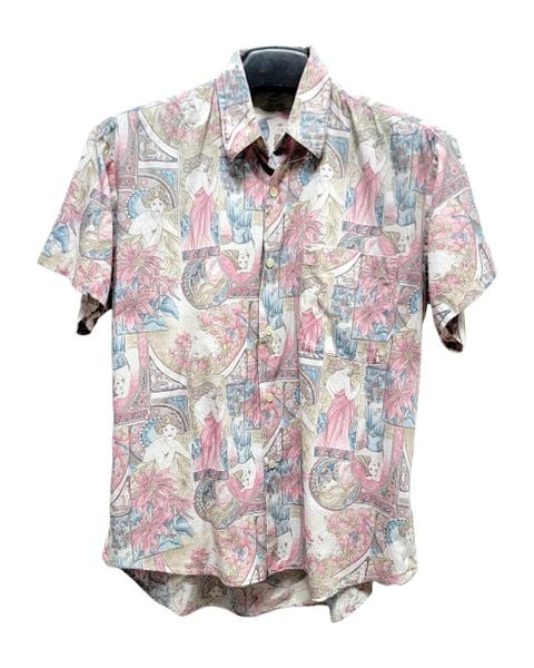  |SIZE L| SENT ARSER ART NOUVEAU PRINTED BUTTON UP SHIRT AOL-7583 