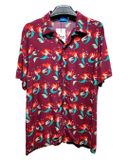  |SIZE L| TOKYO DISNEY RESORT LITTLE MERMAID ARIEL RAYON HAWAIIAN BUTTON UP SHIRT AOL-7584 