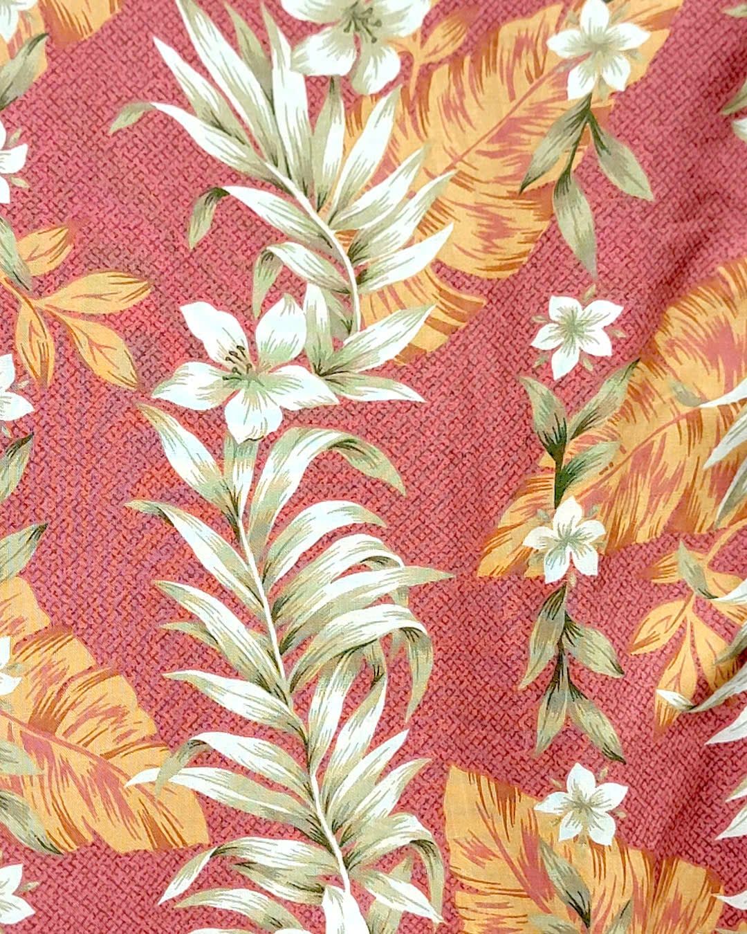  |SIZE XL| GANG BUSTER TROPICAL FOLIAGE HAWAIIAN BUTTON UP SHIRT AOXL-7586 