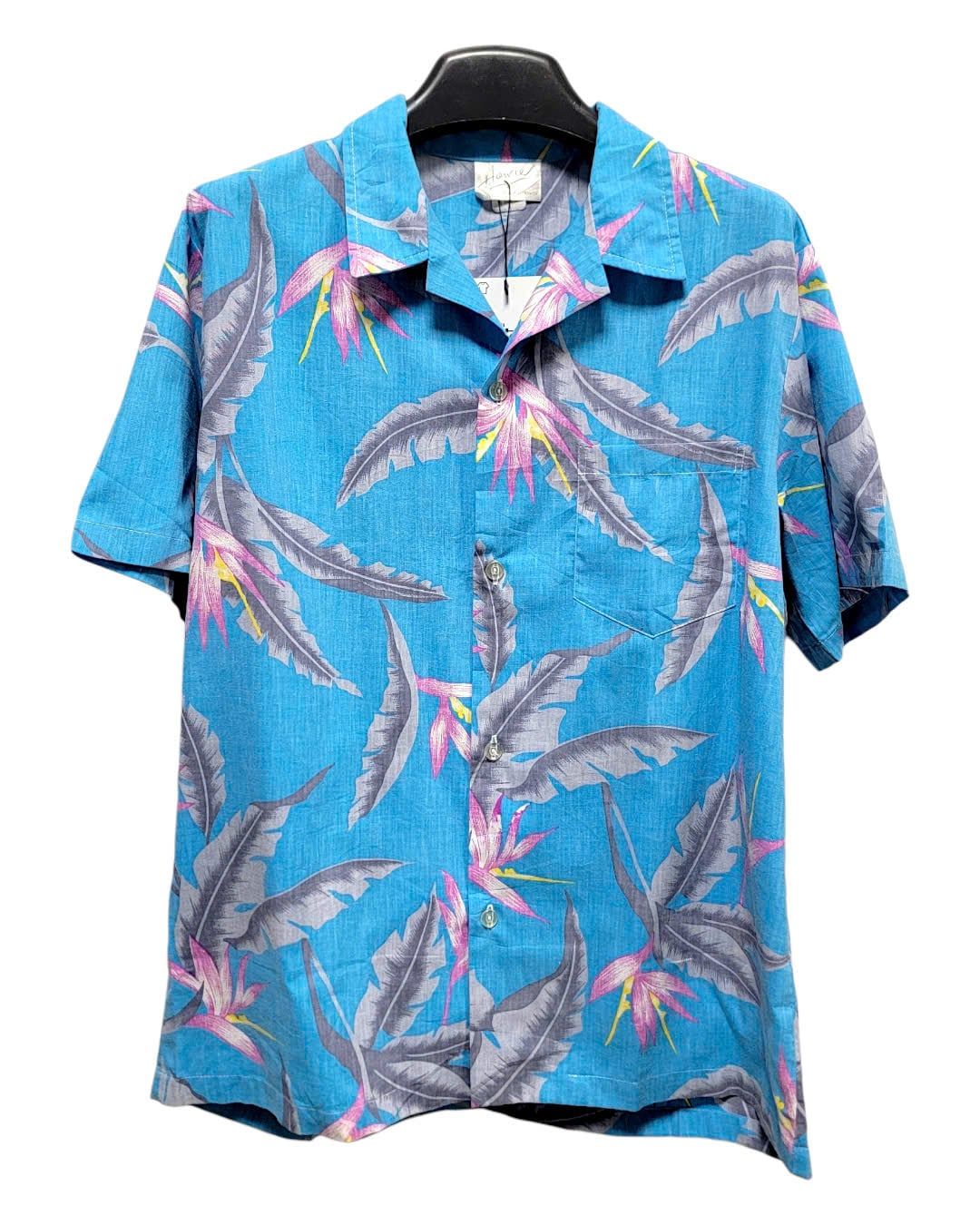  |SIZE XL| HOWIE BY HOWEN ENT. VINTAGE BIRD OF PARADISE HAWAIIAN BUTTON UP SHIRT AOXL-7589 