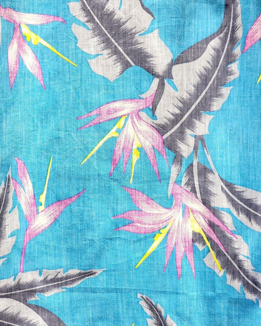  |SIZE XL| HOWIE BY HOWEN ENT. VINTAGE BIRD OF PARADISE HAWAIIAN BUTTON UP SHIRT AOXL-7589 