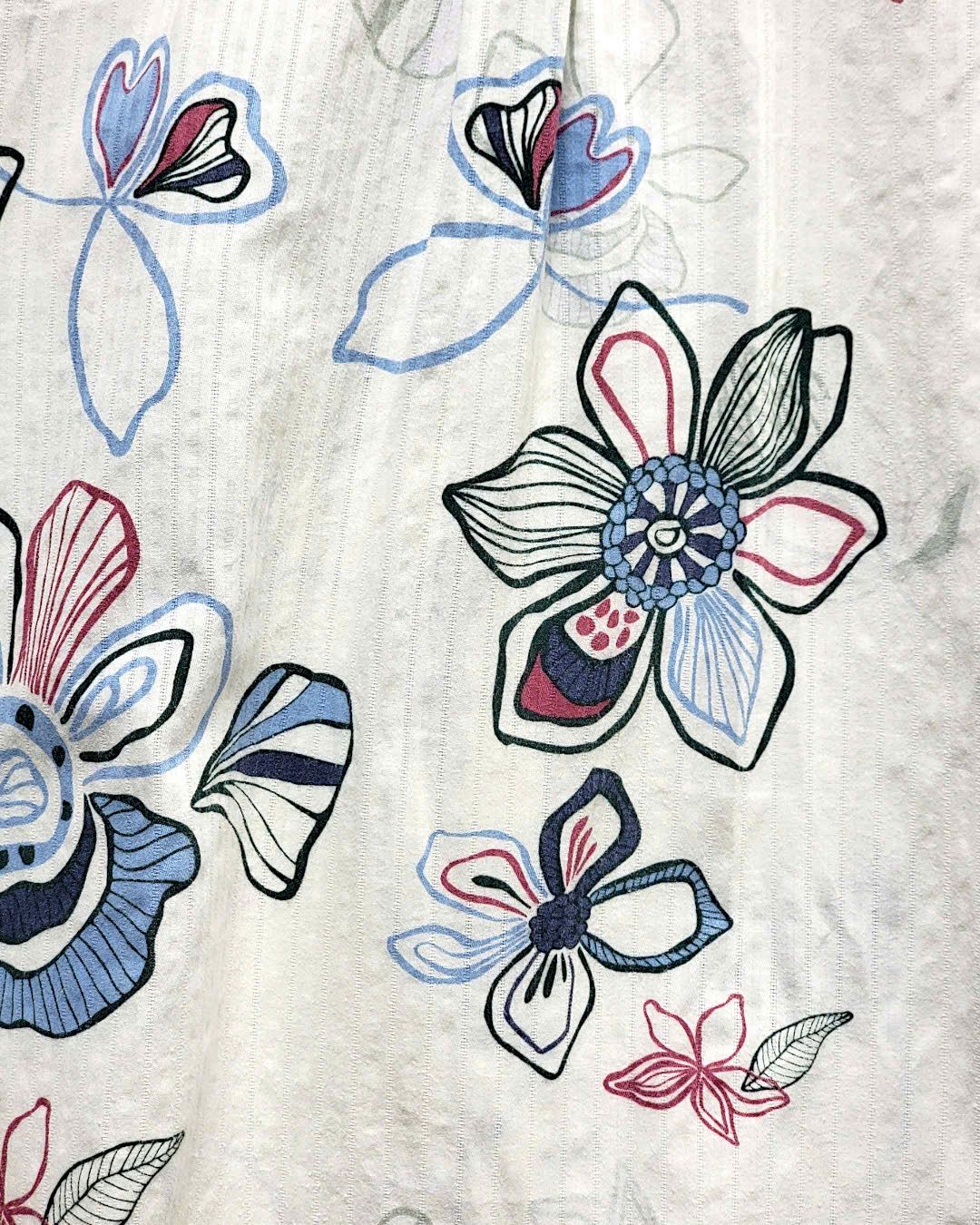  |SIZE L| MAJUN OCEAN BLUE KARIYUSHI BUTTON DOWN SHIRT AOL-7537 