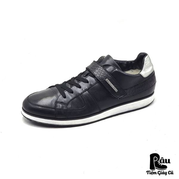  |SIZE 44| DIRK BIKKEMBERGS DBR101812 CROCODILE EMBOSSED LEATHER LOW-TOP SNEAKER KG44-7597 