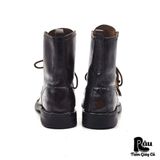  |SIZE 41| BED|STÜ BROWN LEATHER RUGGED DISTRESSED LACE UP BOOT Z41-6866 