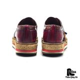  |SIZE 42| PRADA 2EG 015 TWO-TONE WINGTIP PLATFORM LACE UP SHOES KG42-7622 