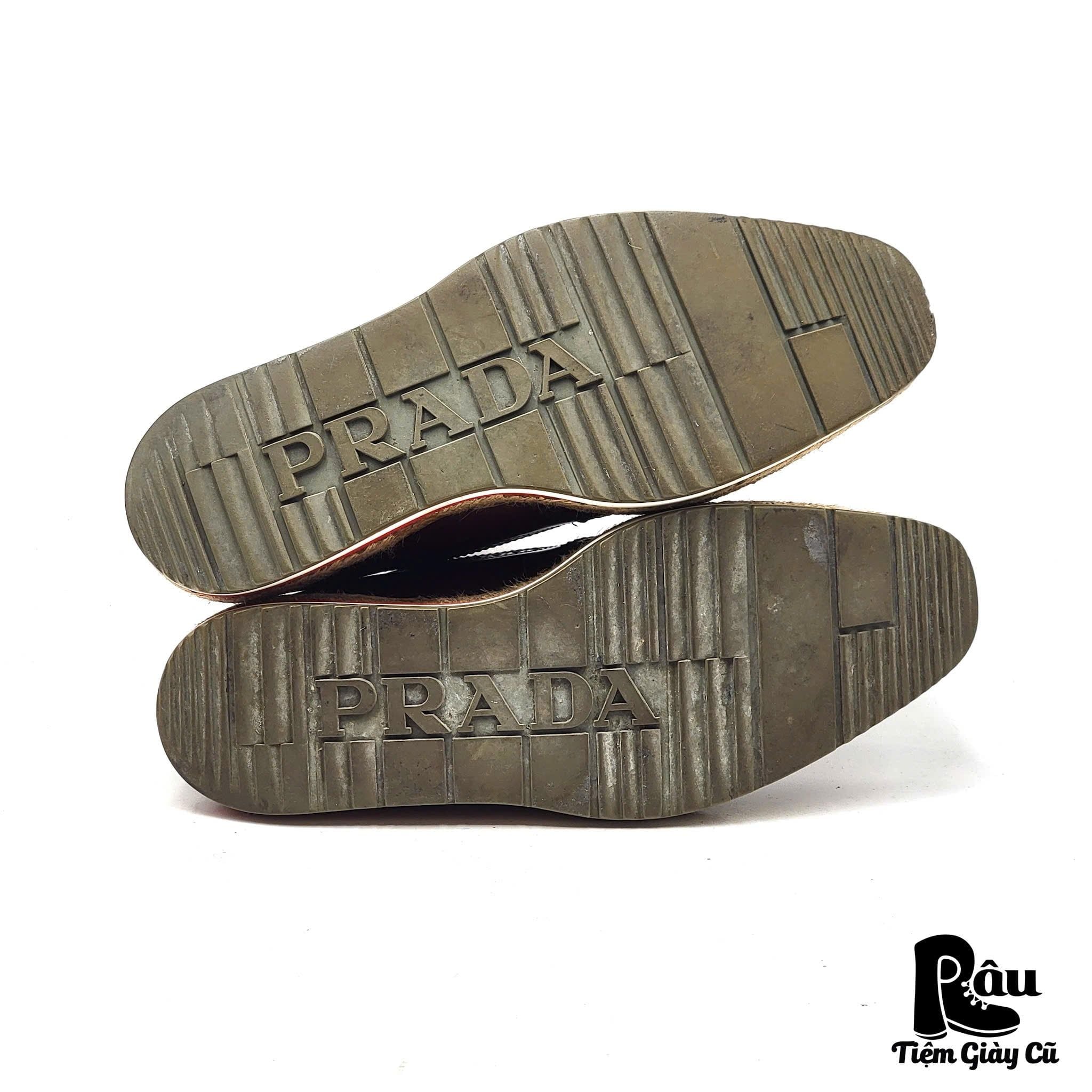  |SIZE 42| PRADA 2EG 015 TWO-TONE WINGTIP PLATFORM LACE UP SHOES KG42-7622 