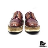  |SIZE 42| PRADA 2EG 015 TWO-TONE WINGTIP PLATFORM LACE UP SHOES KG42-7622 