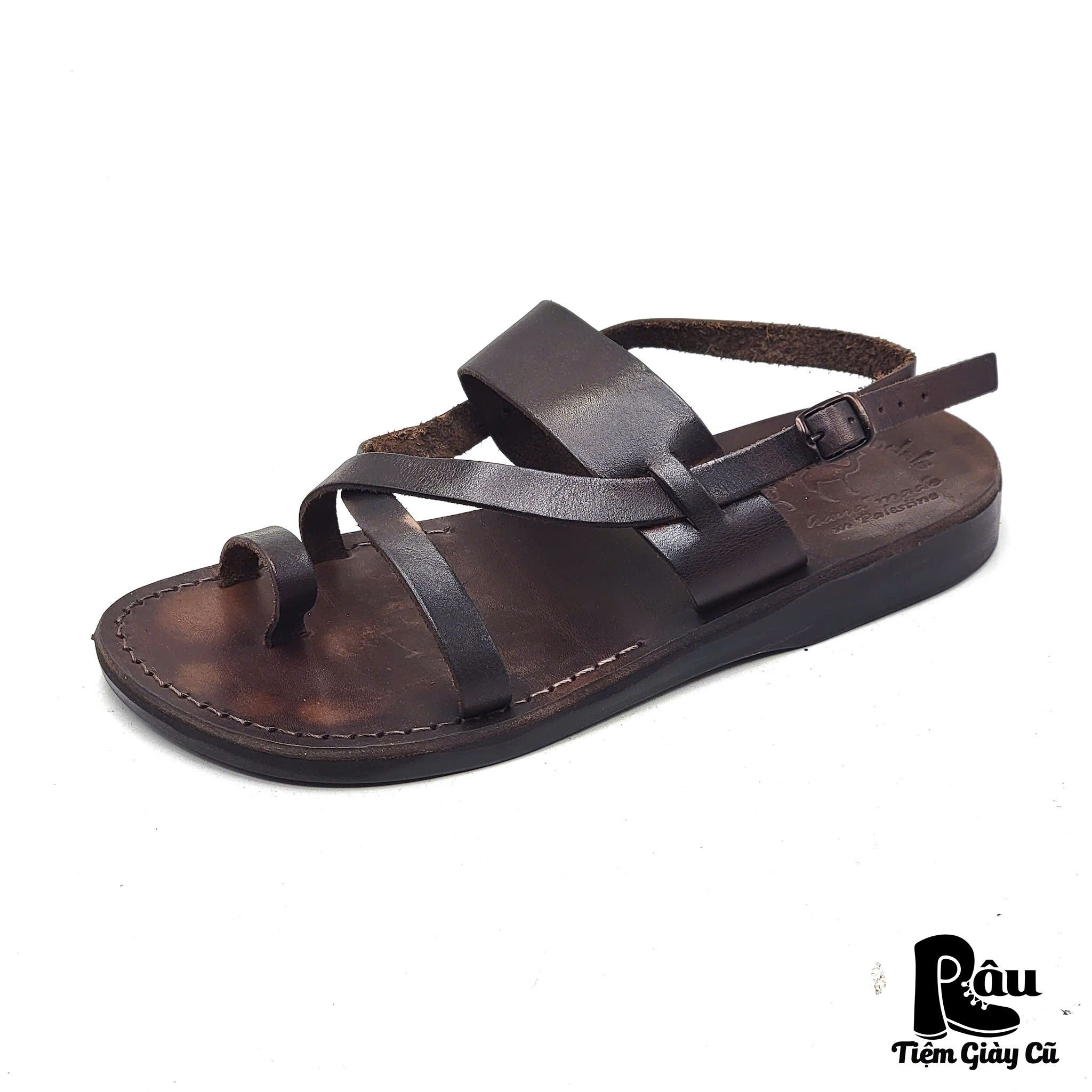  |SIZE 41| JERUSALEM SANDALS BETHANY LEATHER CROSS STRAP SANDAL Z41-7618 