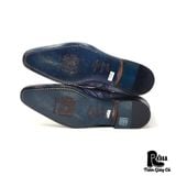  |SIZE 43| GIORGIO 1958 PLATINUM MTO BLUE SUEDE WINGTIP BROGUE OXFORD SHOES AW43-7625 