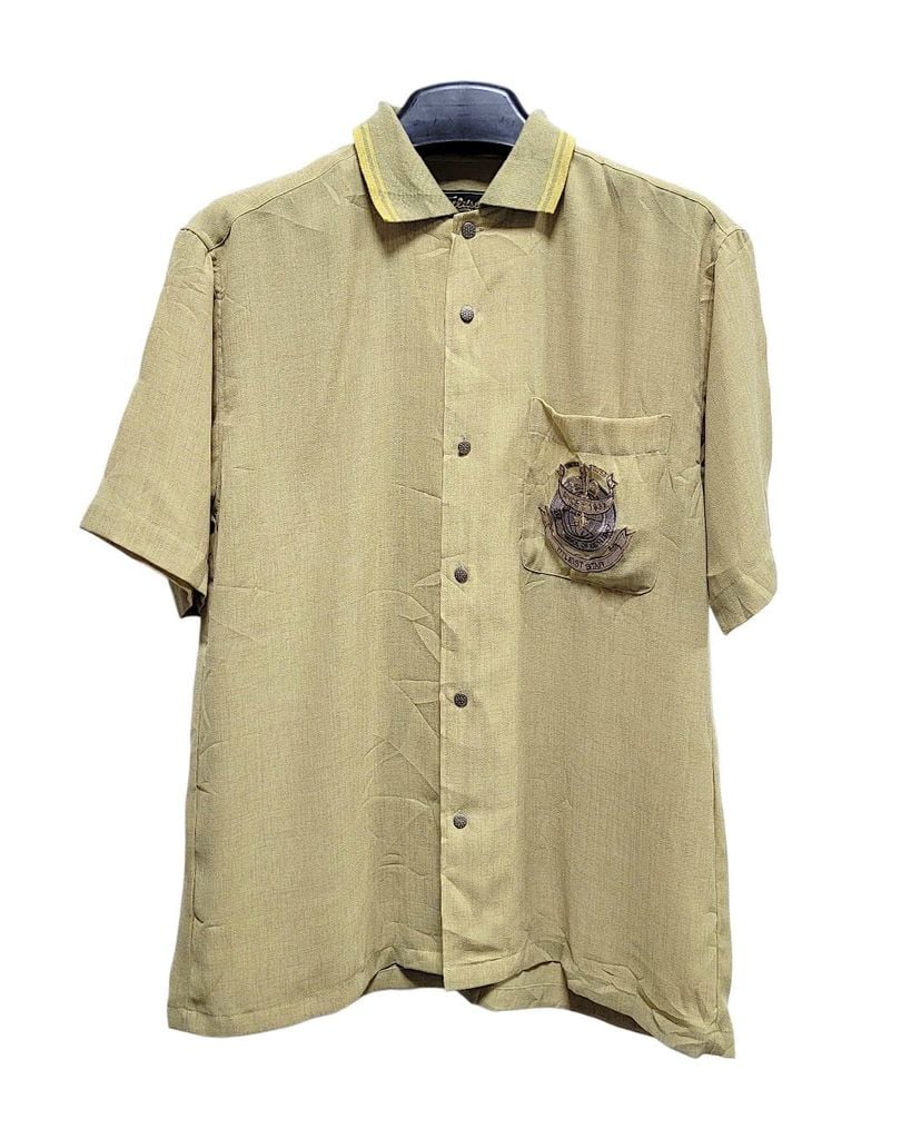  |SIZE XL| TITLEIST 90S STAFF GOLF LOGO EMBROIDED COLLARED SHORT SLEEVE SHIRT AOXL-7486 