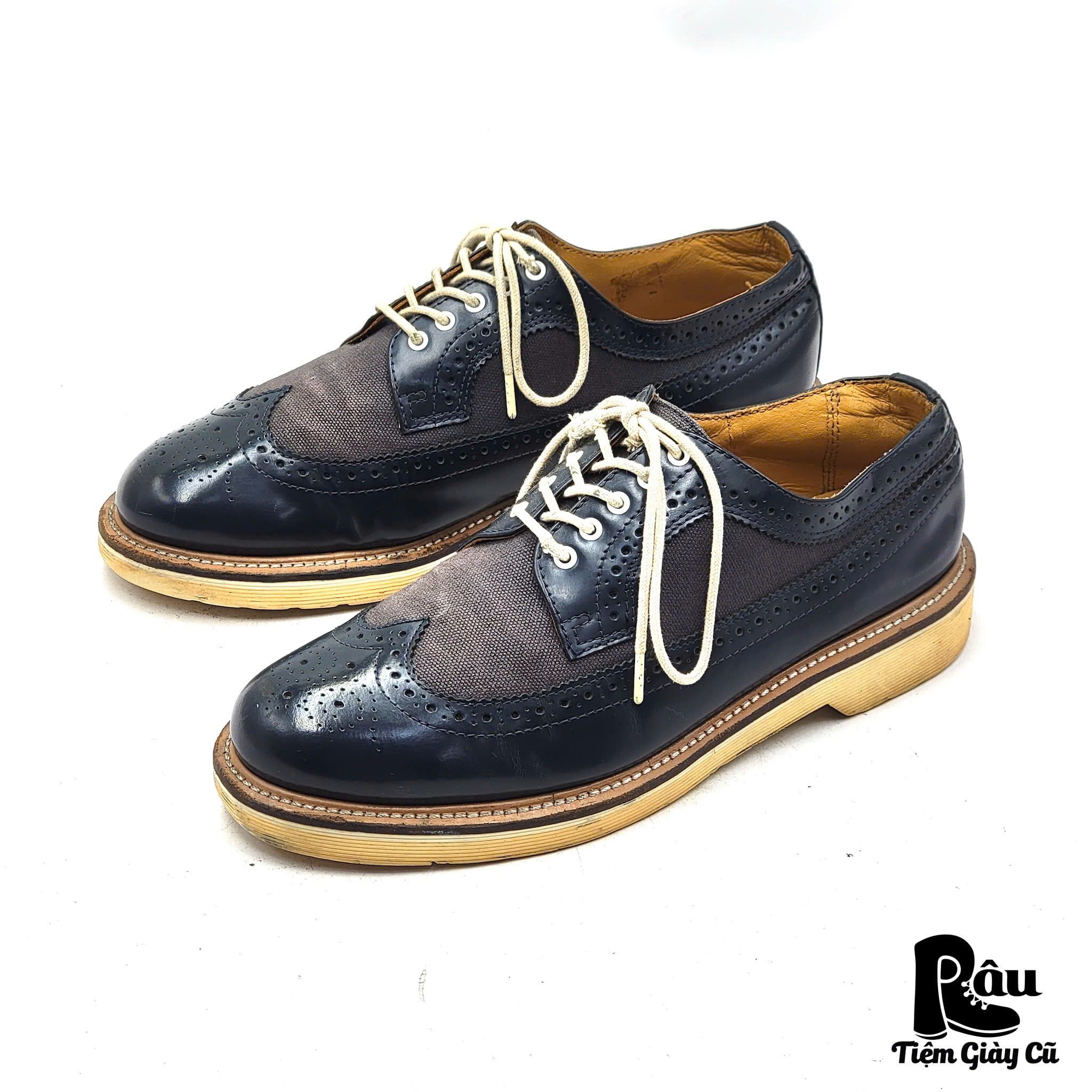  |SIZE 41| DR.MARTENS ALFRED NAVY LONGWING BROGUE LEATHER SHOES AV41-7648 