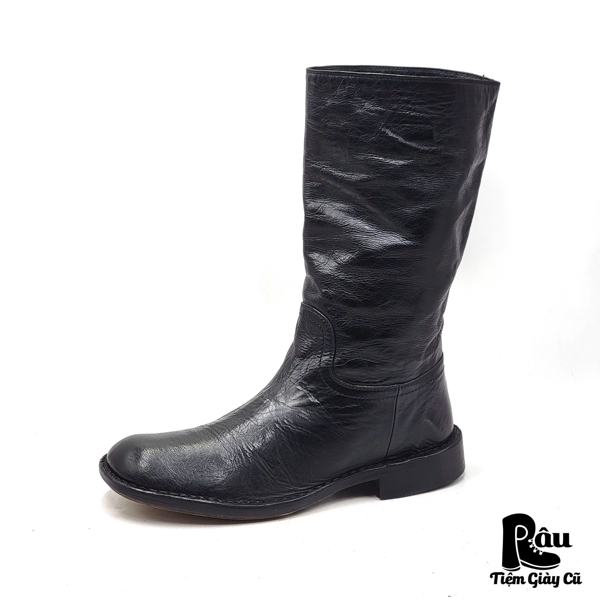  |SIZE 40| COSTUME NATIONAL HOMME MINIMAL BLACK MID-CALF BOOT Z40-7640 