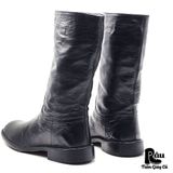  |SIZE 40| COSTUME NATIONAL HOMME MINIMAL BLACK MID-CALF BOOT Z40-7640 