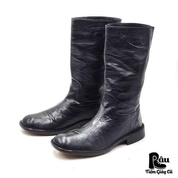  |SIZE 40| COSTUME NATIONAL HOMME MINIMAL BLACK MID-CALF BOOT Z40-7640 