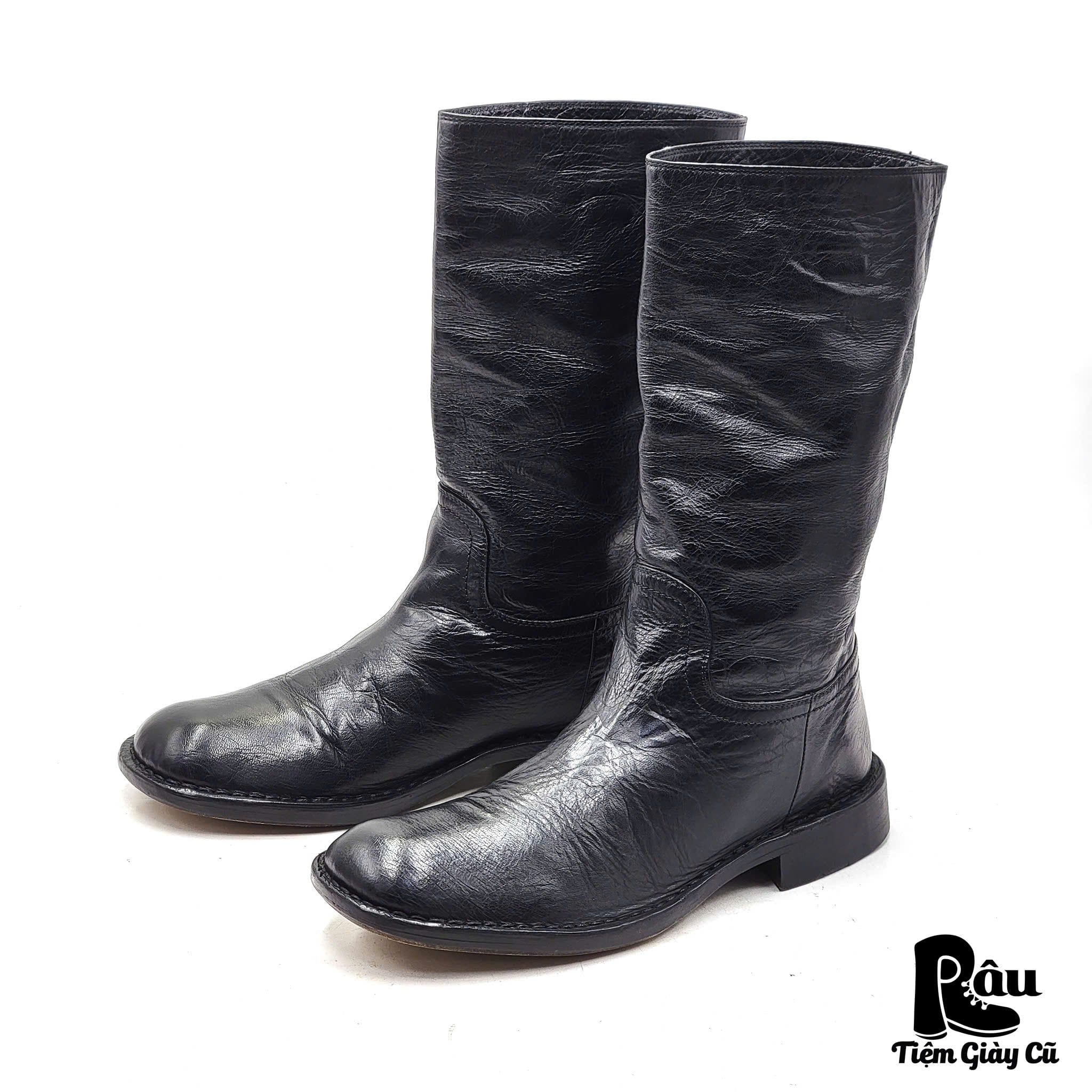  |SIZE 40| COSTUME NATIONAL HOMME MINIMAL BLACK MID-CALF BOOT Z40-7640 