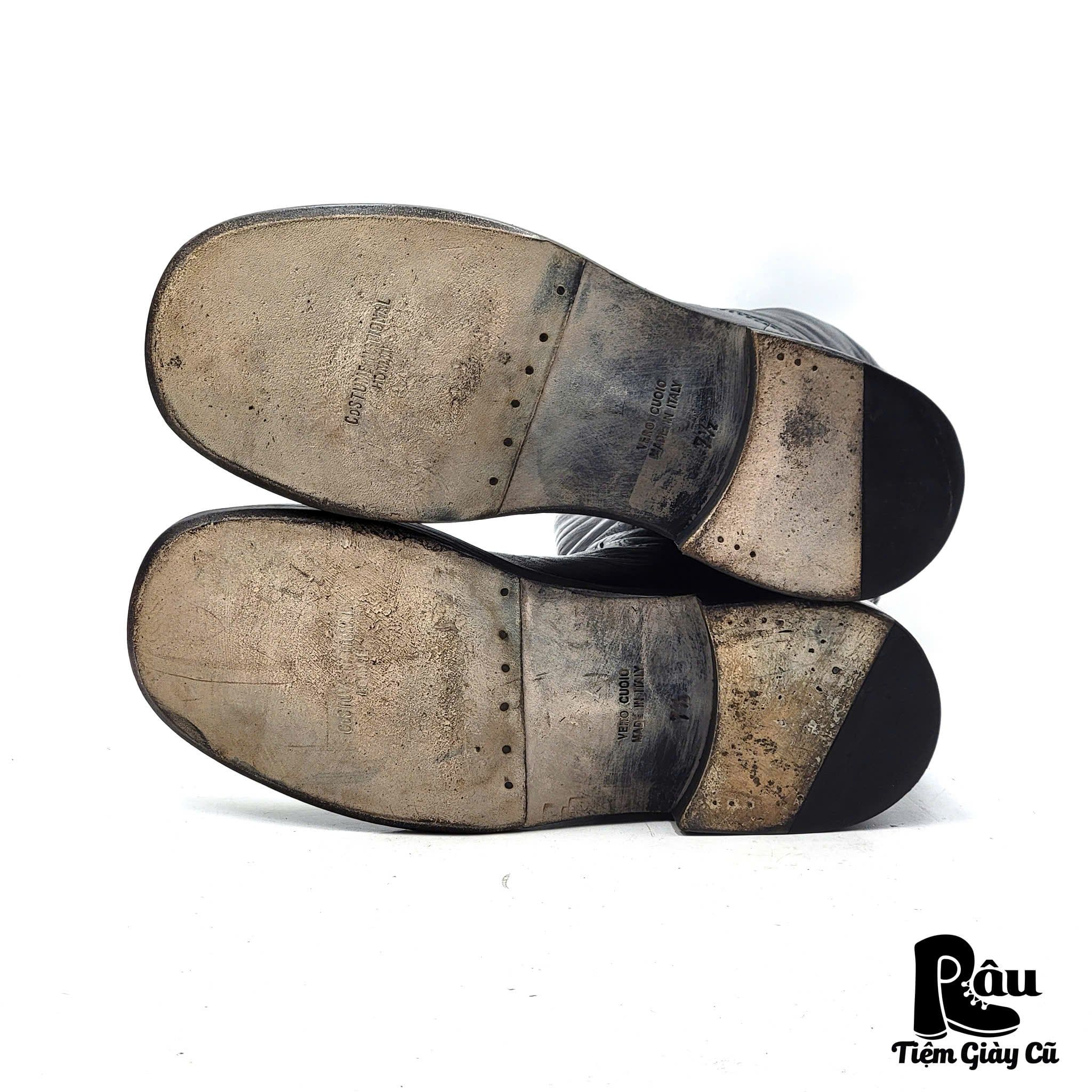  |SIZE 40| COSTUME NATIONAL HOMME MINIMAL BLACK MID-CALF BOOT Z40-7640 