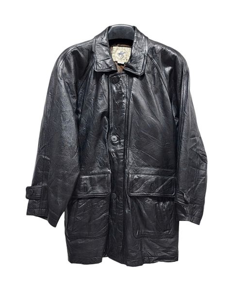  |SIZE L| BEVERLY HILLS POLO CLUB BLACK SHEEPSKIN LEATHER JACKET AOL-7652 