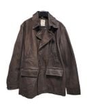  |SIZE XXL| TIMBERLAND FALL 2006 DARK BROWN LEATHER JACKET AOXXL-7654 