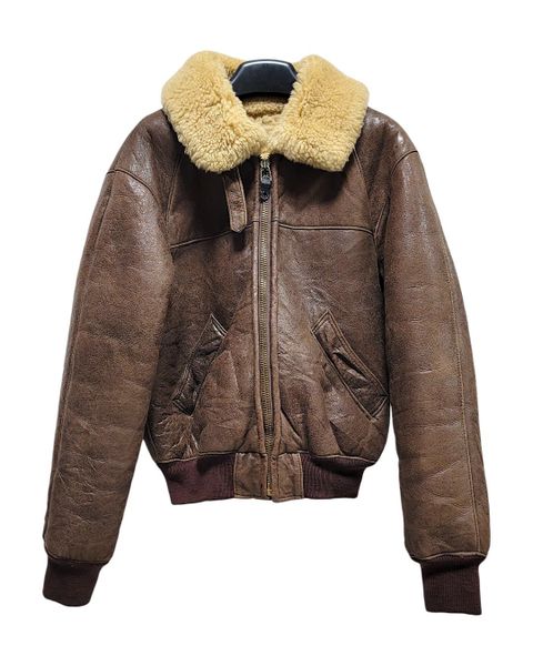  |SIZE L| GOLDEN BEAR VINTAGE 70S SHEARLING BOMBER JACKET AOL-7656 