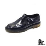  |SIZE 43| ALFREDO BANNISTER NAVY T-STRAP U-TIP SHOES Z43-7671 