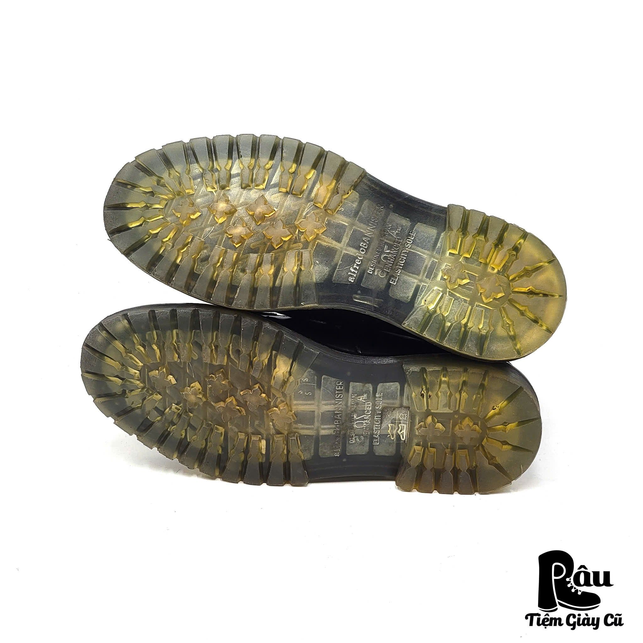  |SIZE 43| ALFREDO BANNISTER NAVY T-STRAP U-TIP SHOES Z43-7671 