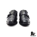  |SIZE 43.5| JEROLD WILTON BLACK DOUBLE MONK STRAPS SHOES AW43.5-7680 