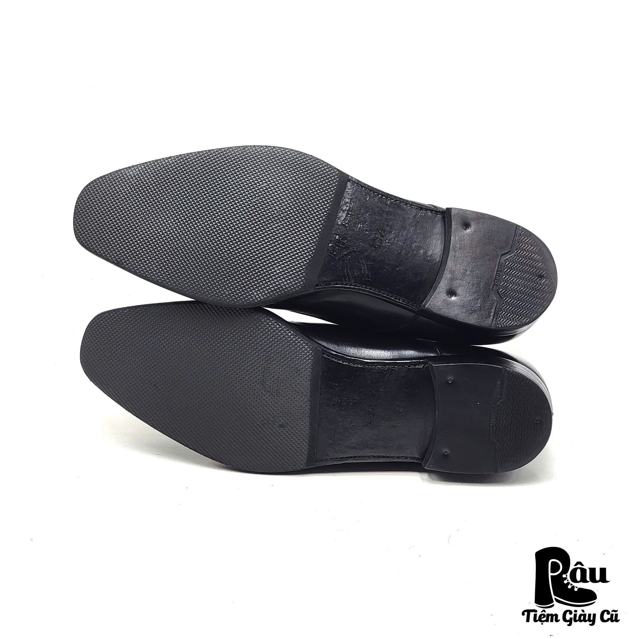  |SIZE 43.5| JEROLD WILTON BLACK DOUBLE MONK STRAPS SHOES AW43.5-7680 