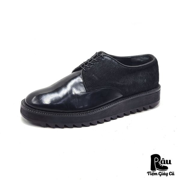  |SIZE 41| CONTRAST BLACK SOLE CHUNKY DERBY SHOES AN41-6499 