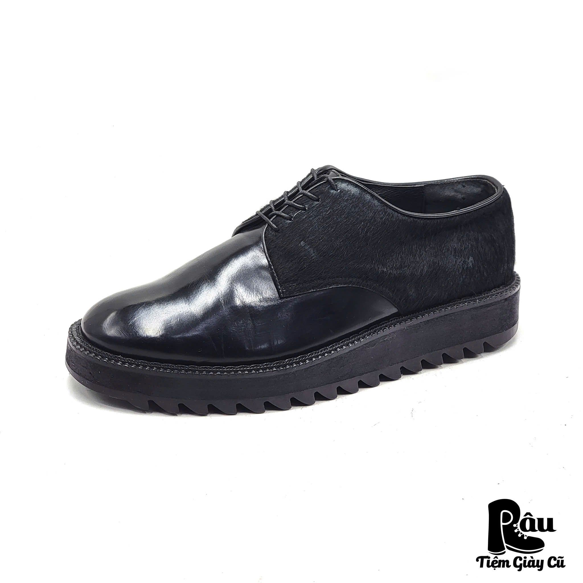  |SIZE 41| CONTRAST BLACK SOLE CHUNKY DERBY SHOES AN41-6499 