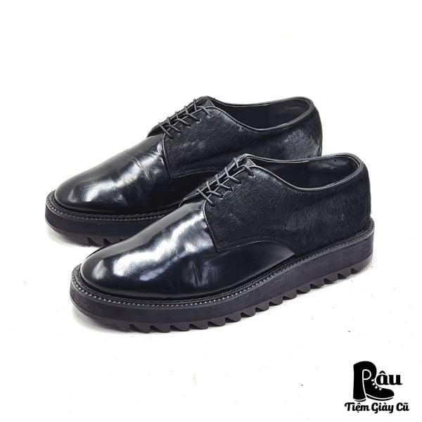  |SIZE 41| CONTRAST BLACK SOLE CHUNKY DERBY SHOES AN41-6499 