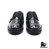  |SIZE 41| CONTRAST BLACK SOLE CHUNKY DERBY SHOES AN41-6499 