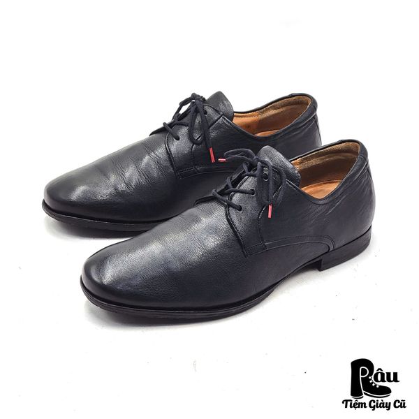  |SIZE 43.5| THINK! BLACK VEG TAN DERBY SHOES AW43.5-7682 