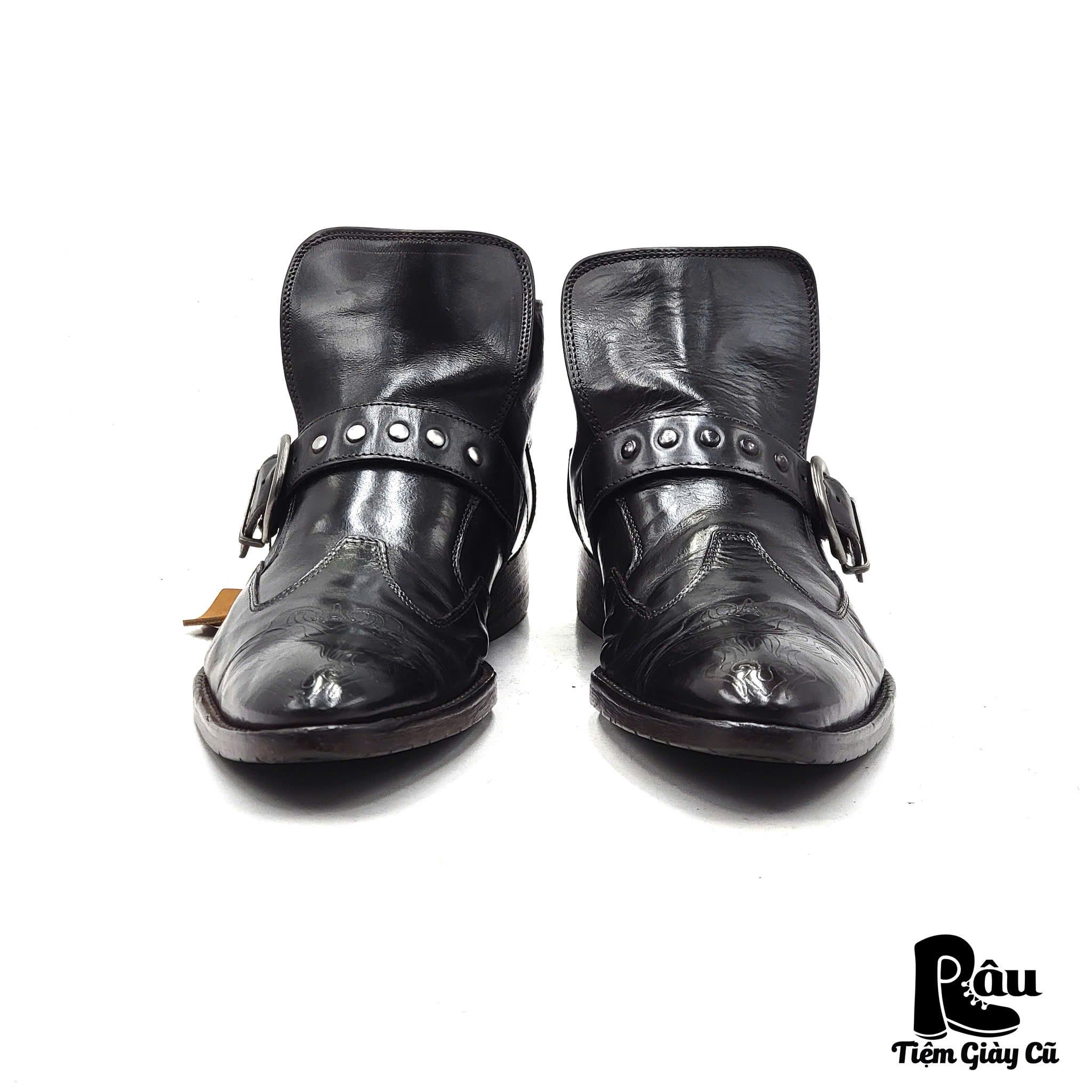  |SIZE 39| STEFANOROSSI M06005 POINTED BUCKLE STRAP DRESS BOOT AV39-7688 