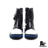  |SIZE 39| JINIWU VANGUARD TRI-COLOR CONTRAST SIDE-ZIP LACE-UP BOOT AT39-7698 