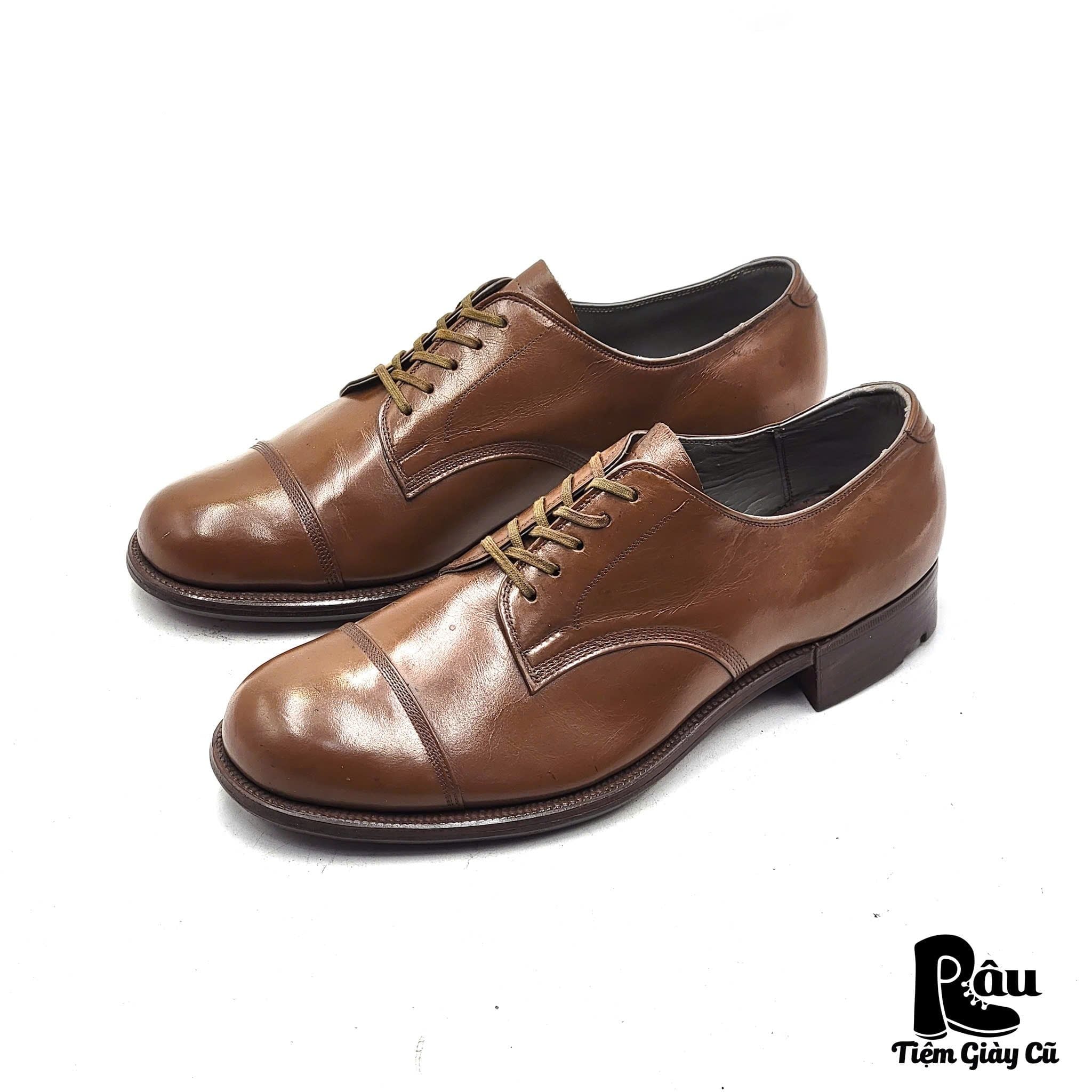  |SIZE 38| VINTAGE HANDMADE GOODYEAR WELTED SERVICE SHOES AW38-7706 