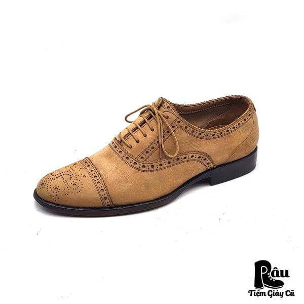  |SIZE 38| JOHN FLUEVOG GATEWAY BRANDENBURG CLASSIC CAPPED TOE BROGUE SHOES Z38-7707 