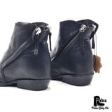  |SIZE 37| CINZIA ARAIA MINIMAL POINTED VEGTAN DOUBLE SIDE-ZIP ANKLE BOOT Z37-7809 