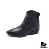  |SIZE 37| CINZIA ARAIA MINIMAL POINTED VEGTAN DOUBLE SIDE-ZIP ANKLE BOOT Z37-7809 