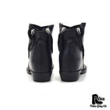  |SIZE 37| CINZIA ARAIA MINIMAL POINTED VEGTAN DOUBLE SIDE-ZIP ANKLE BOOT Z37-7809 