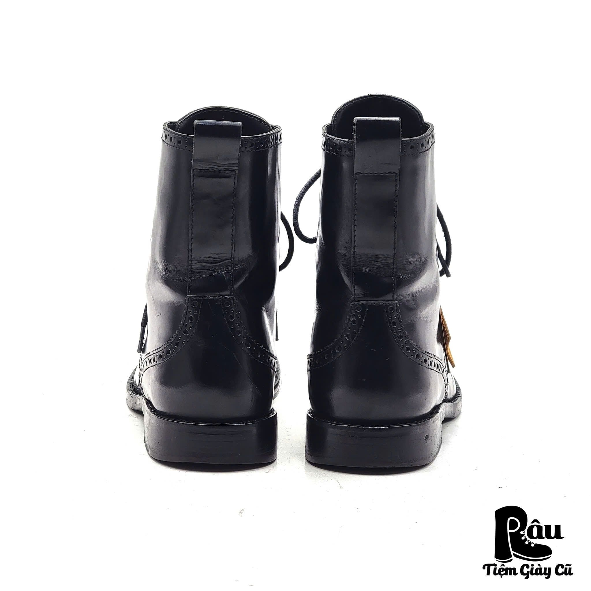  |SIZE 39| MARC JACOBS BA0064 BLACK PATENT BROGUE LACE-UP BOOT Z39-7805 