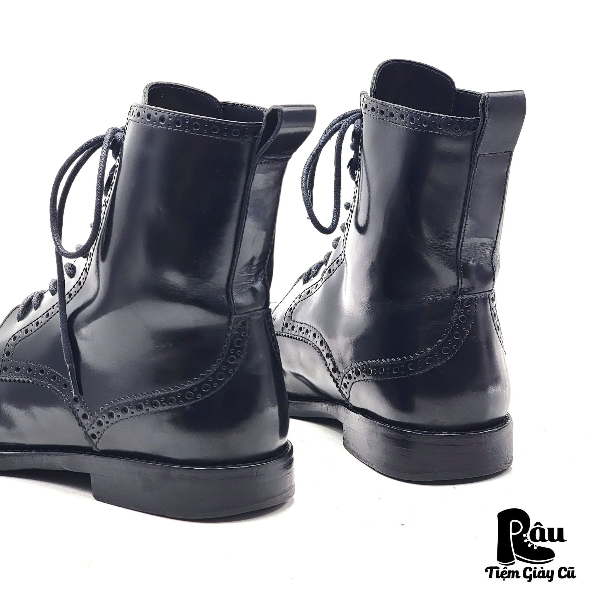  |SIZE 39| MARC JACOBS BA0064 BLACK PATENT BROGUE LACE-UP BOOT Z39-7805 