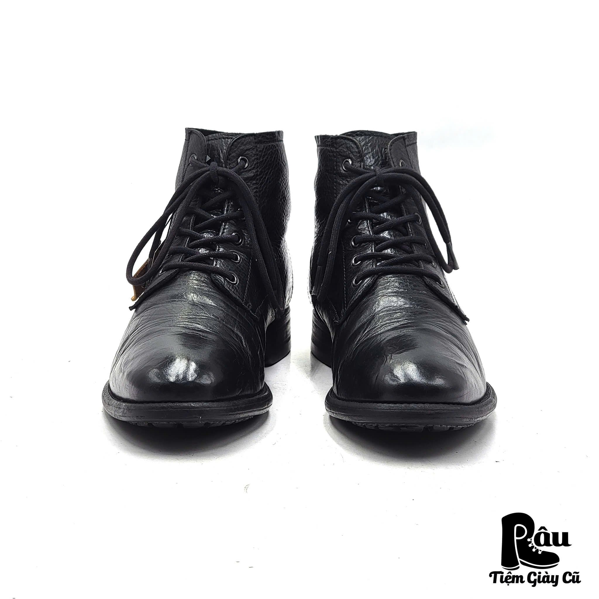  |SIZE 44| BLACKSTONE KM21 BLACK LACE-UP BOOT Z44-7787 