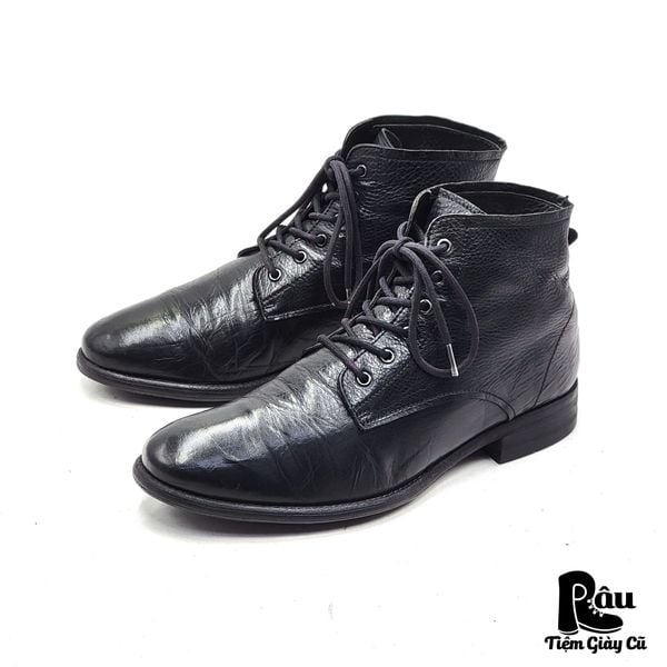  |SIZE 44| BLACKSTONE KM21 BLACK LACE-UP BOOT Z44-7787 