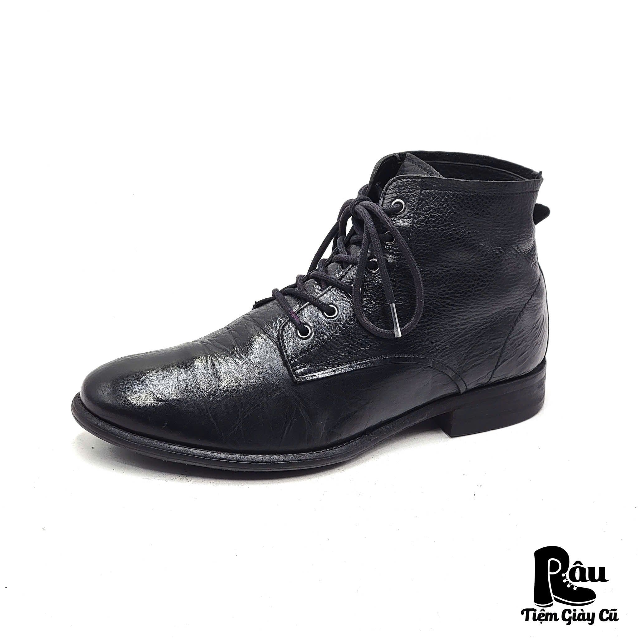  |SIZE 44| BLACKSTONE KM21 BLACK LACE-UP BOOT Z44-7787 