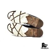  |SIZE 43| A.S.98 BLACK & WHITE CONTRAST LACE-UP BOOT Z43-7794 