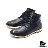  |SIZE 43| A.S.98 BLACK & WHITE CONTRAST LACE-UP BOOT Z43-7794 